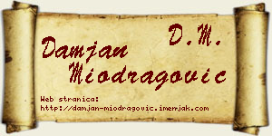 Damjan Miodragović vizit kartica